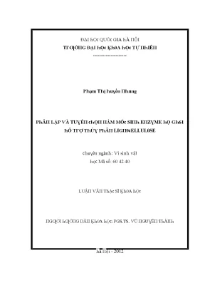 Luận văn thạc sĩ phân lập và tuyển chọn nấm mốc sinh enzyme họ gh61 hỗ trợ thủy phân lignocellulose vnu lvts09