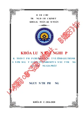 Luận văn kế toán tập hợp chi phí sản xuất và tính giá thành sản phẩm gỗ tại công ty tnhh mtv sản xuất và thương mại trương gia phát