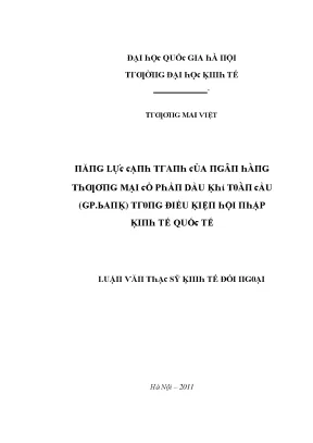 Luận văn năng lực cạnh tranh của ngân hàng thương mại cổ phần dầu khí toàn cầu gp bank trong điều kiện hội nhập kinh tế quốc tế