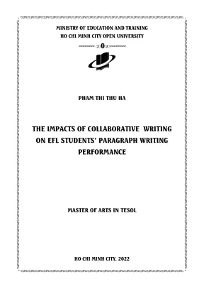 The impacts of collaborative writing on efl students paragraph writing performance