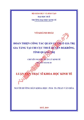 Luận văn hoàn thiện công tác quản lý thuế giá trị gia tăng tại chi cục thuế huyện đăkrông tỉnh quảng trị min