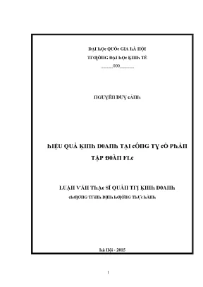 Luận văn hiệu quả kinh doanh tại công ty cổ phần tập đoàn flc