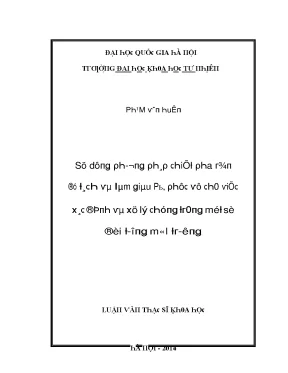 Luận văn thạc sĩ sử dụng phương pháp chiết pha rắn để tách và làm giàu pb phục vụ cho việc xác định và xử lý chúng trong một số đối tượng môi trường vnu lvts08w