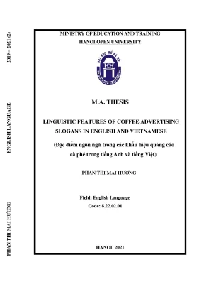 Linguistic features of coffee advertising slogans in english and vietnamese