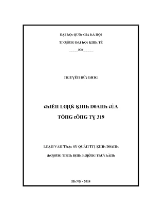 Luận văn chiến lược kinh doanh của tổng công ty 319