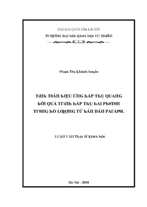 Luận văn thạc sĩ tính toán hiệu ứng hấp thụ quang bởi quá trình hấp thụ hai photon trong hố lượng tử bán dẫn parapol vnu lvts08w