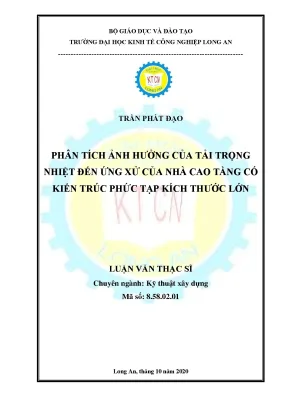 Nghiên cứu phân tích ảnh hưởng của tải trọng nhiệt đến ứng xử của nhà cao tầng có kiến trúc phức tạp kích thước lớn