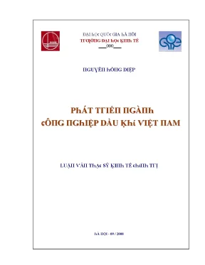 Luận văn phát triển ngành công nghiệp dầu khí việt nam
