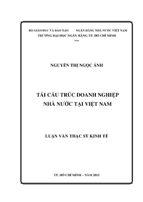 Luận văn tái cấu trúc doanh nghiệp nhà nước tại việt nam