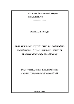 Luận văn phát triển cho vay tiêu dùng tại ngân hàng thương mại cổ phần bưu điện liên việt phòng giao dịch đặc thù cầu giấy