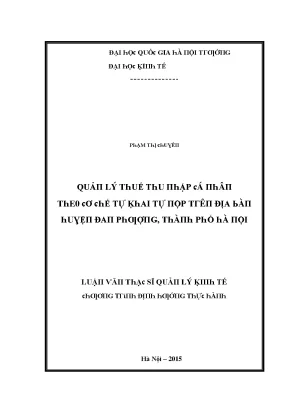 Luận văn quản lý thuế thu nhập cá nhân theo cơ chế tự khai tự nộp trên địa bàn huyện đan phượng thành phố hà nội