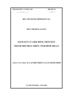 Luận văn giám sát của hđnd tp phan thiết tỉnh bình thuận