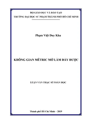 Luận văn không gian mêtric mờ làm đầy được