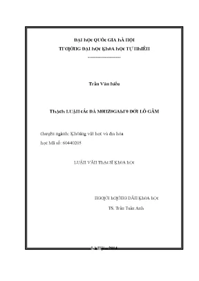 Luận văn thạc sĩ thạch luận các đá monzogabro đới lô gâm vnu lvts08w