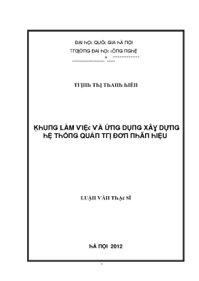 Luận văn khung làm việc và ứng dụng xây dựng hệ thống quản trị đơn nhãn hiệu