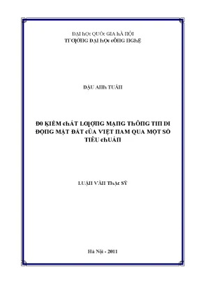 Luận văn đo kiểm chất lượng mạng thông tin di động mặt đất của việt nam qua một số tiêu chuẩn