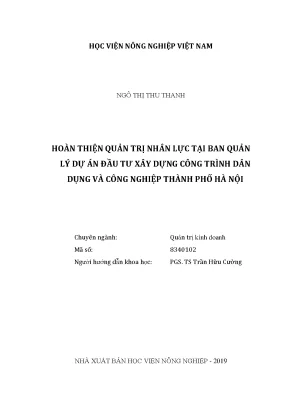 Luận văn hoàn thiện quản trị nhân lực tại ban quản lý dự án đầu tư xây dựng công trình dân dụng và công nghiệp thành phố hà nội