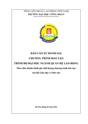Luận văn thạc sĩ báo cáo tự đánh giá chương trình đào tạo trình độ đại học ngành quan hệ lao động
