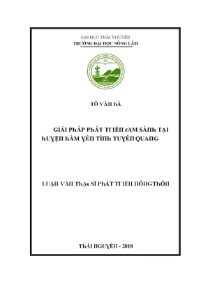 Luận văn giải pháp phát triển cam sành tại huyện hàm yên tỉnh tuyên quang
