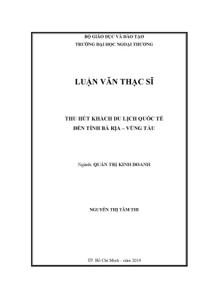 Luận văn thu hút khách du lịch quốc tế đến tỉnh bà rịa vũng tàu