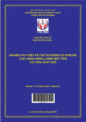Nghiên cứu thiết kế chế tạo động cơ stirling chạy bằng năng lượng mặt trời có công suất nhỏ