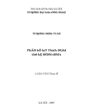 Luận văn phân bố bít thích nghi cho hệ đa người dùng ofdm cdma ofdm tdma