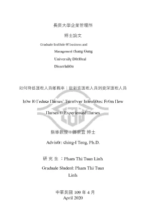 Luận văn nghiên cứu duy trì hiệu quả nguồn nhân lực điều dưỡng trong lĩnh vực dịch vụ y tế