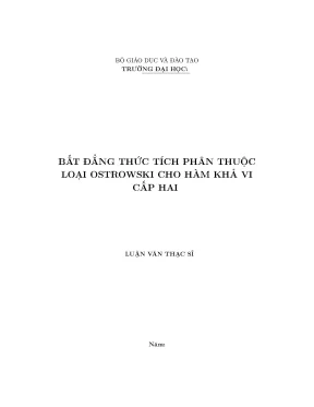 Bất đẳng thức tích phân thuộc loại ostrowski cho hàm khả vi cấp hai
