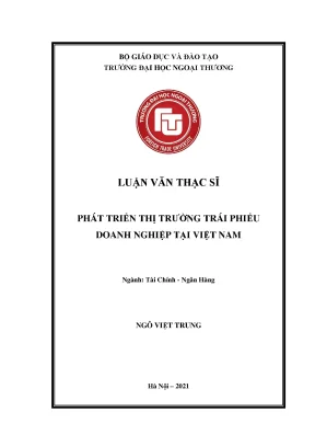 Luận văn phát triển thị trường trái phiếu doanh nghiệp tại việt nam