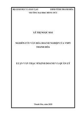Nghiên cứu văn hóa doanh nghiệp của vnpt thanh hóa