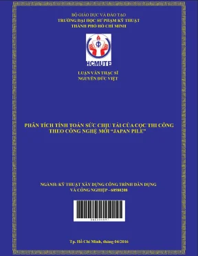 Phân tích tính toán sức chịu tải của cọc thi công theo công nghệ mới japan pile