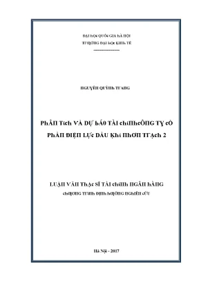 Luận văn phân tích và dự báo tài chính công ty cổ phần điện lực dầu khí nhơn trạch 2