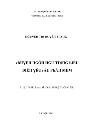 Luận văn chuyển ngôn ngữ trong biểu diễn yêu cầu phần mềm