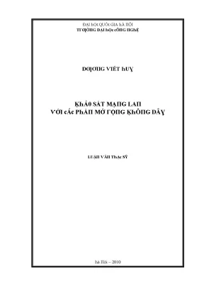 Luận văn khảo sát mạng lan với các phần mở rộng không dây