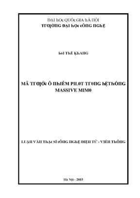 Luận văn mã trước ô nhiễm pilot trong hệ thống massive mimo