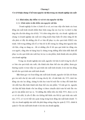 Thực trạng và một số giải pháp góp phần hoàn thiện kế toán nguyên vật liệu tại công ty tnhh đầu tư xây dựng và thương mại sơn hải thanh