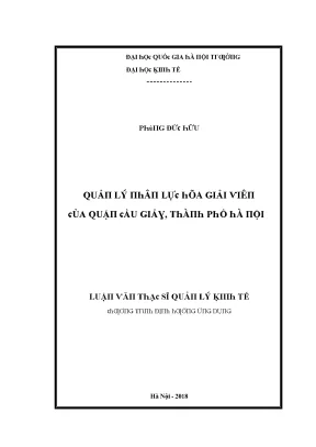 Luận văn quản lý nhân lực hòa giải viên của quận cầu giấy thành phố hà nội