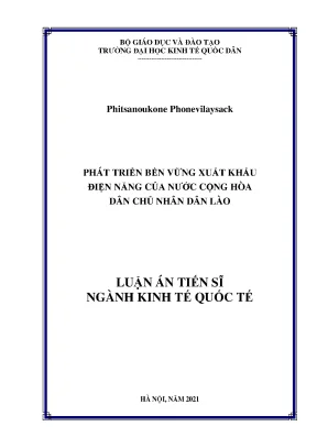 Phát triển bền vững xuất khẩu điện năng của nước cộng hòa dân chủ nhân dân lào
