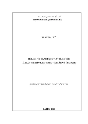 Luận văn nghiên cứu nhận dạng thực thể có tên và thực thể biểu hiện trong văn bản và ứng dụng