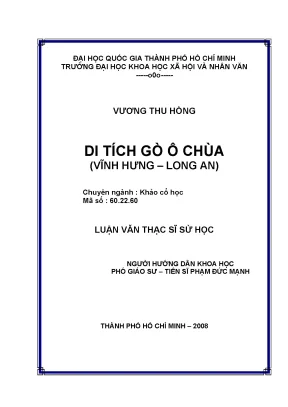 Di tích gò ô chùa vĩnh hưng long an