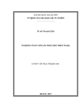 Luận văn thạc sĩ phương pháp giải bài toán biểu diễn thưa vnu lvts08w