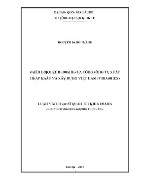 Luận văn chiến lược kinh doanh của tổng công ty xuất nhập khẩu và xây dựng việt nam vinaconex