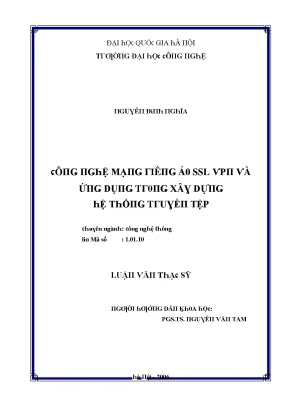 Luận văn công nghệ mạng riêng ảo ssl vpn và ứng dụng trong xây dựng hệ thống truyền tệp