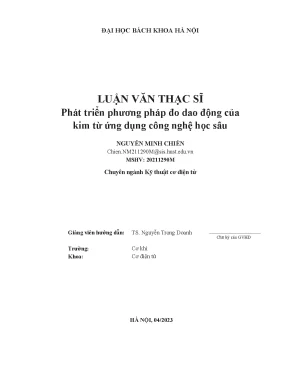 Phát triển phương pháp đo dao động của kim từ ứng dụng công nghệ học sâu