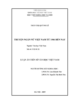 Truyện ngắn nữ việt nam từ 1986 đến nay
