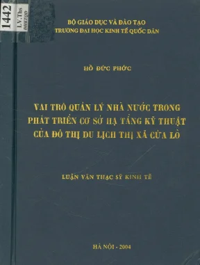 Vai trò quản lý nhà nước trong phát triển cơ sở hạ tầng kỹ thuật của đô thị du lịch thị xã cửa lò