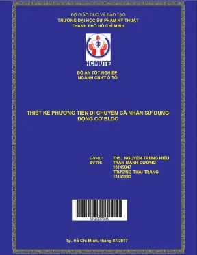 Thiết kế phương tiện di chuyển cá nhân sử dụng động cơ bldc