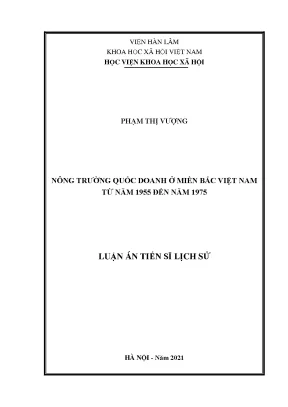 Nông trường quốc doanh ở miền bắc việt nam từ năm 1955 đến năm 1975