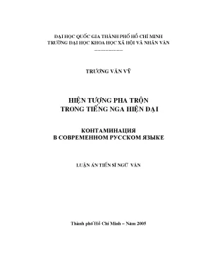 Hiện tượng pha trộn trong tiếng nga hiện đại
