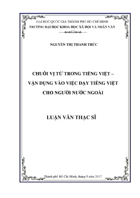 Chuỗi vị từ trong tiếng việt vận dụng vào việc dạy tiếng việt cho người nước ngoài